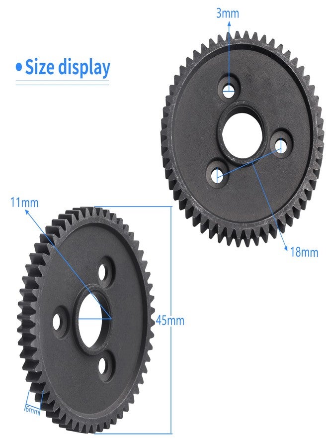 CrazyHobby RC Metal 54T 32P Spur Gear &15T/17T/19T Pinions Gear Set & 3.175mm Coupler for Traxxas Slash 4x4 4WD/2WD/VXL Rustler 4X4 VXL/Stampede 4x4 VXL/Summit/E-Revo/T-Maxx, Replace#3956 - Image 2